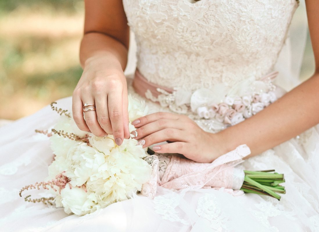 engagement ring and wedding band