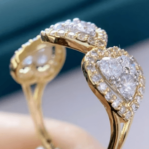 Charming Heart-Shaped Diamond Ring