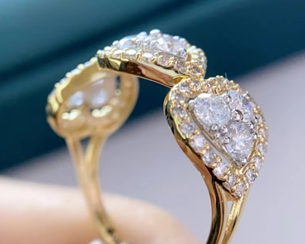 Charming Heart-Shaped Diamond Ring