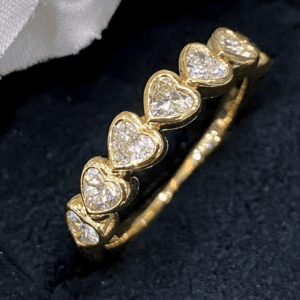 Romantic Princess Heart Diamond Ring