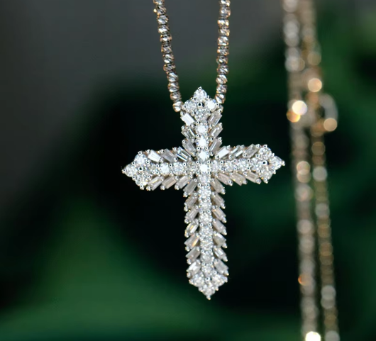 Stunning Cross Diamond Pendant