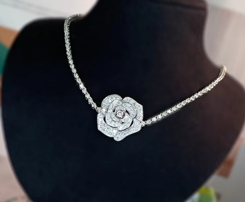 Rose Radiance Diamond Pendant Necklace