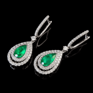 Brilliant Emerald & Diamond Earrings