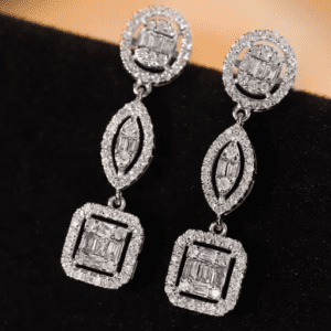 Elegant Geometric Diamond Earrings