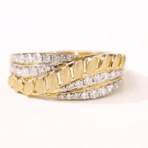 Classy White & Yellow Gold Ring