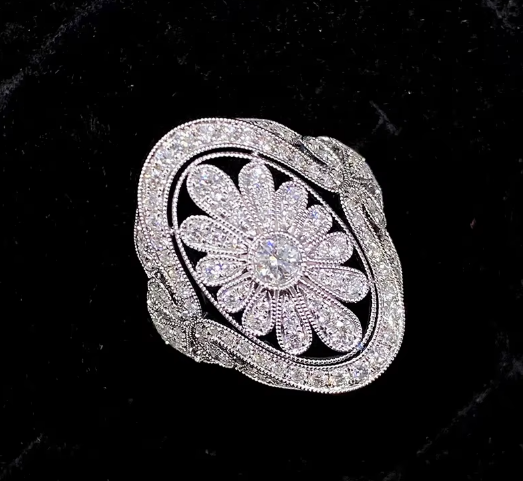 Sunflower Delight Diamond Ring