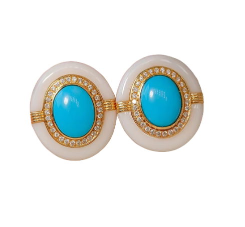 Vintage Turquoise Stud Earrings