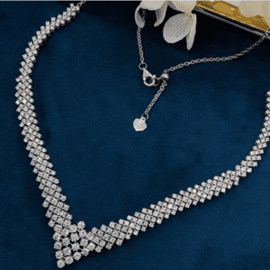 Stunning V-Shape Diamond Necklace