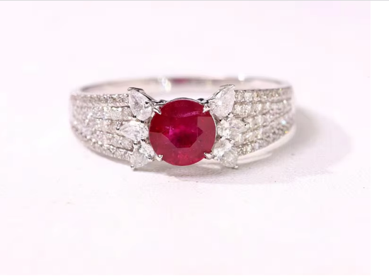 Chic Ruby Diamond Ring