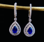 Radiance White Gold Diamond and Sapphire Earrings