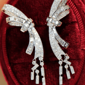 Stunning Diamond Tassel Drop Earrings