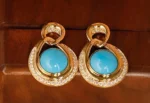 Elegant Yellow Gold Turquoise Jewelry Set