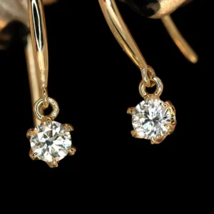 Golden Aura Diamond Drop Earrings