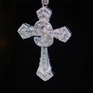 Anniversary Diamond Cross Necklace