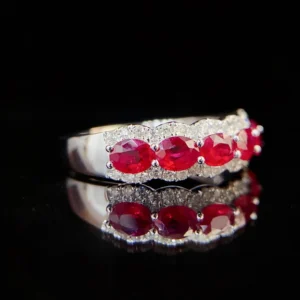 Ruby Elegance Diamond Ring