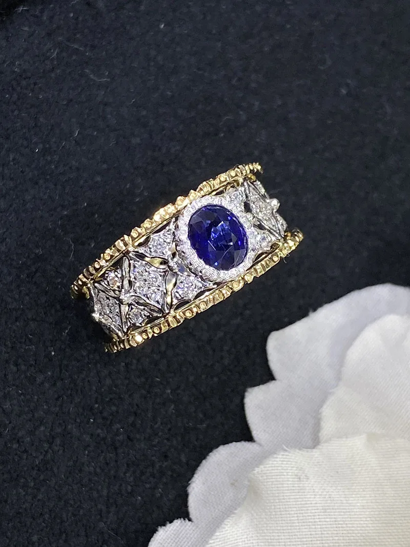 Vintage Palace-Style Sapphire Ring