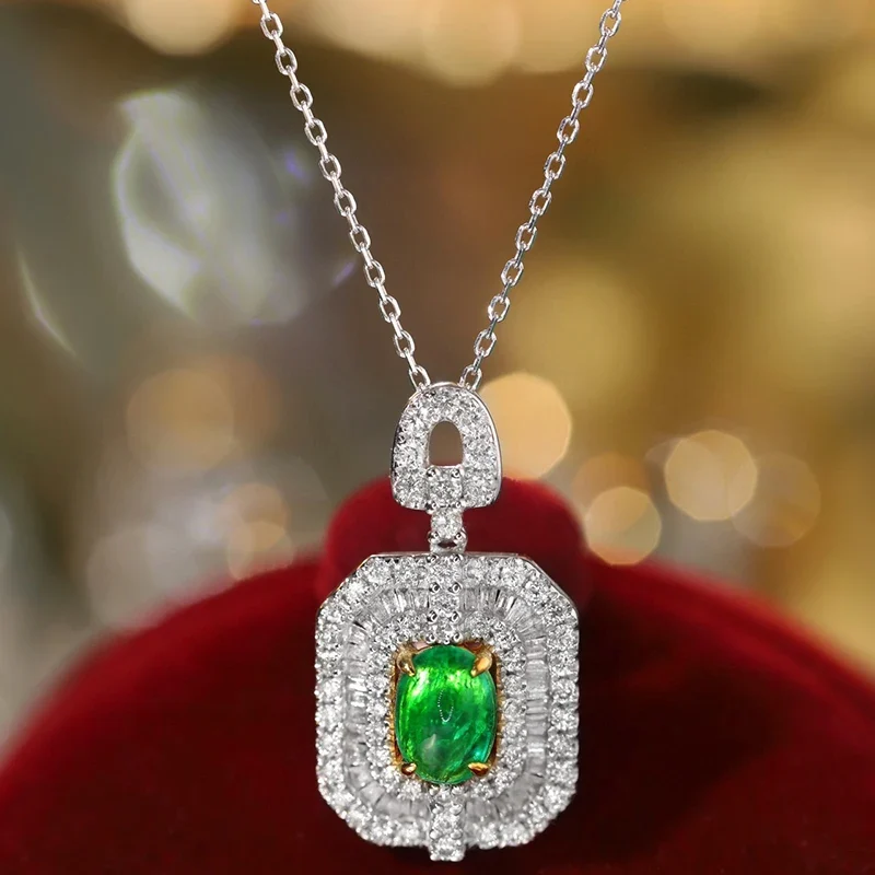 Emerald & Diamond Glam Necklace