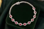 Romantic White Gold Ruby & Diamond Bracelet