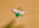 Honeybee Emerald Diamond Necklace