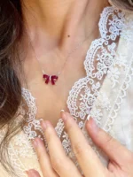 Artemies Flutter: Ruby Butterfly Necklace - Image 5