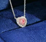 Artemies Amour: Pink Diamond Heart Necklace