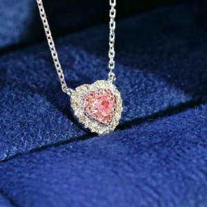 Artemies Amour: Pink Diamond Heart Necklace