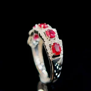 Ruby Diamond White Gold Ring