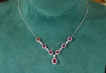 Ruby Diamond Gemstone Necklace