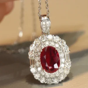 Classic Ruby & Diamond Necklace