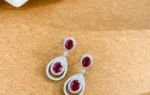 buy natural ruby and diamond earrings for women