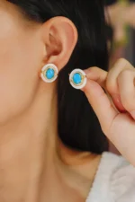 natural turquoise earrings