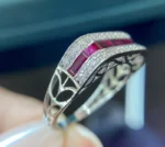 Luxe Ruby Diamond White Gold Ring