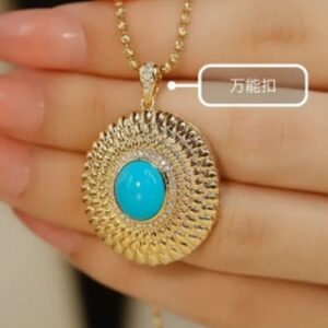 Vintage Turquoise Pendant Necklace