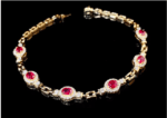 Vintage Palace-Style Ruby & Diamond Bracelet