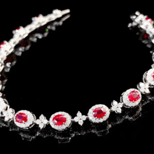 Elegant Ruby & Diamond Bracelet