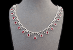 Stunning White Gold Ruby & Diamond Necklace