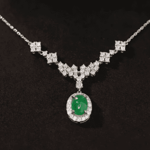 Romantic Diamond & Emerald Necklace