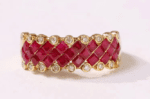 Luxury Yellow Gold Ruby & Diamond Ring