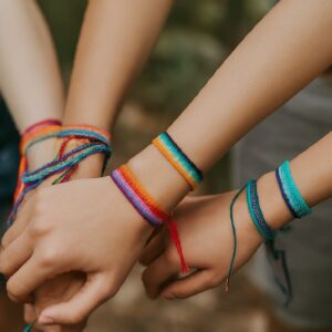 friendship and tie on bracelet