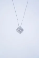 Square Shaped Diamond Necklace - Image 2