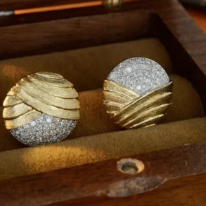 Vintage Diamond Stud Earrings