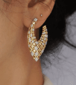 V-Shaped Diamond Drop Earrings