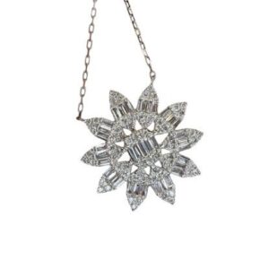 Sunflower Diamond Necklace