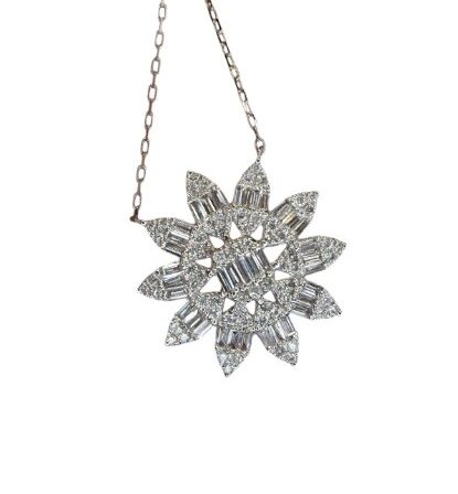 Sunflower Diamond Necklace