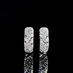 Classic Diamond Hoop Earrings