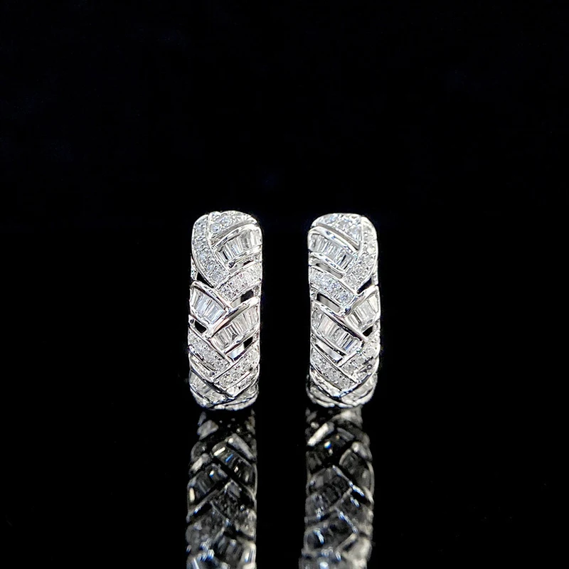 Classic Diamond Hoop Earrings