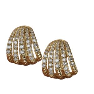 Irregular Elegance Diamond Hoop Earrings