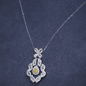 Smart Flower Yellow Diamond Necklace