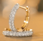 Fashion Shiny Diamond Hoop Earrings