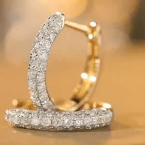 Fashion Shiny Diamond Hoop Earrings